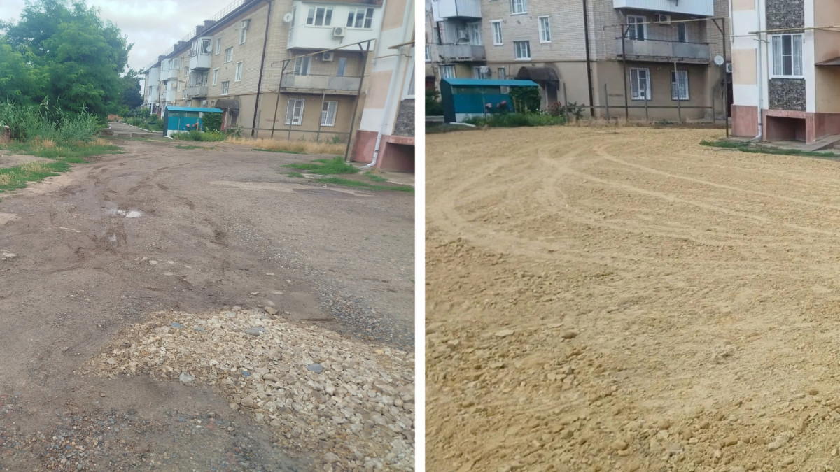 В селе Дивном привели в порядок двор многоэтажного дома